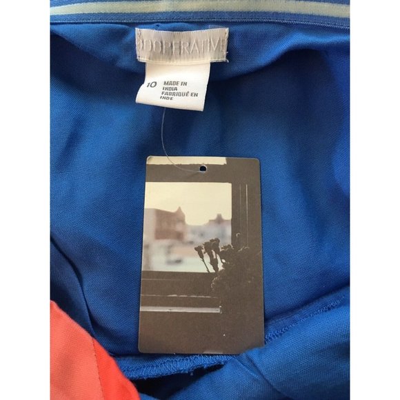 NEW Cooperative Strapless Chevron Strip Dress SZ 10 Urban Outfitters Blue 7807 - Picture 5 of 6